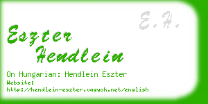 eszter hendlein business card